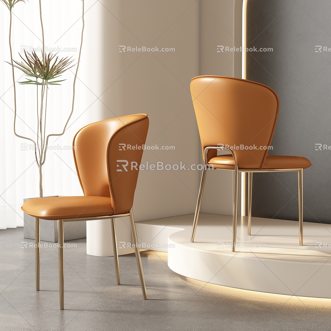 Dining Chair Leisure Chair 3d model