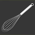 Stainless Steel Whisk With Metal Wire Construction And Comfortable Handle For Kitchen Use