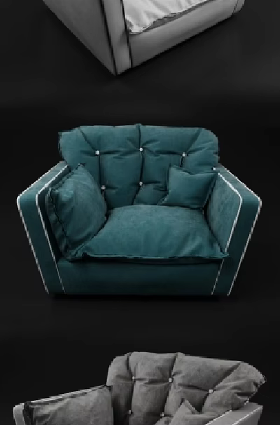 Single sofa 3d model