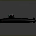Two Black Submarines With Colorful Front Sections And Red Green Indicator Lights 3d model