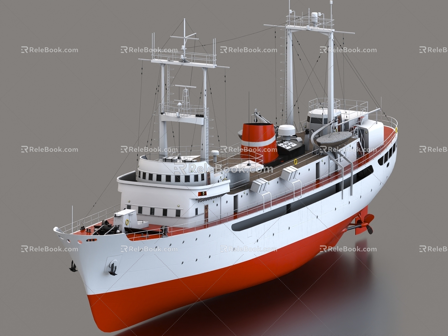 ship fishing boat ship transport ship 3d model