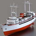 ship fishing boat ship transport ship 3d model