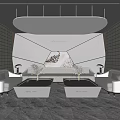 Luxury KTV Interior Design With Modern Sofa Coffee Tables Large Screens And Decorative Lights