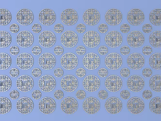 Chinese carved ancient pattern 3d model