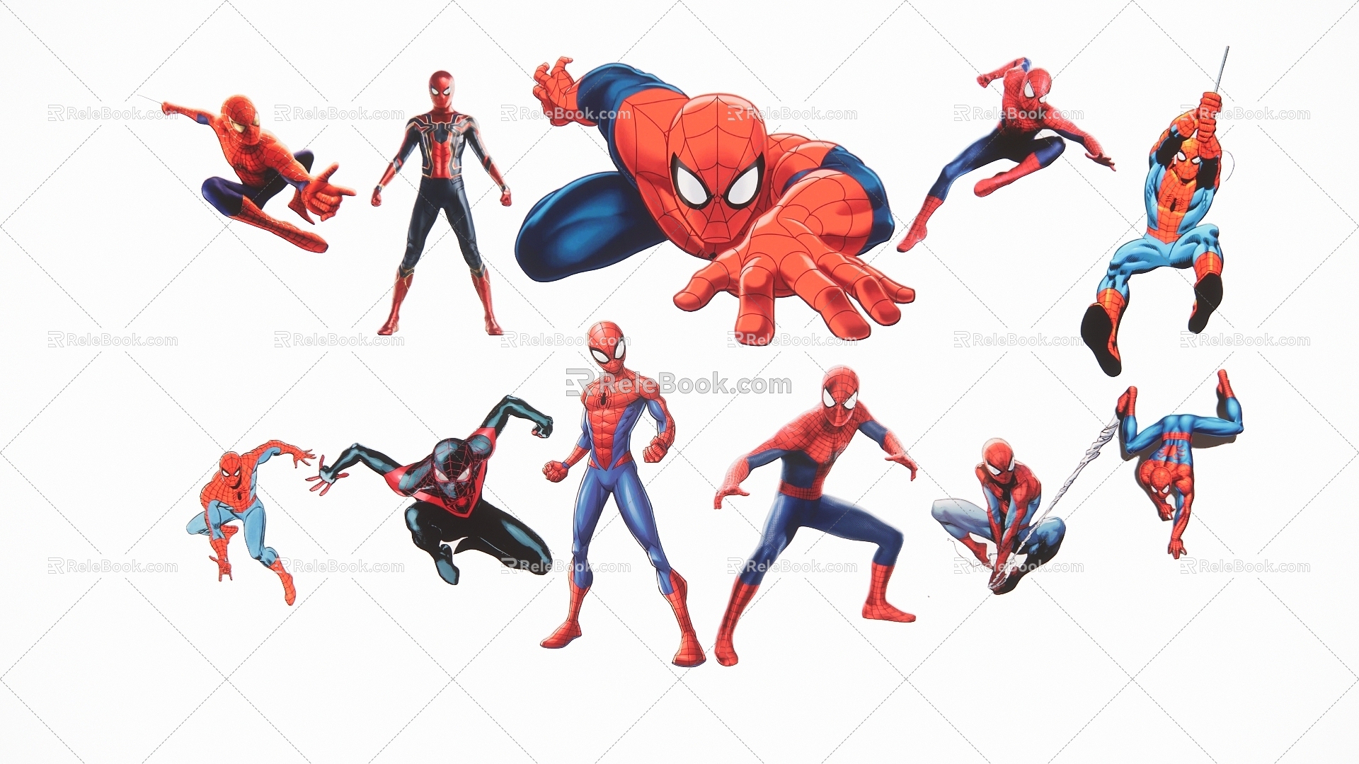 2D SPIDERMAN silhouette 3d model