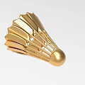 Golden Badminton Shaped Ornament Decoration Set For Modern Home Decor
