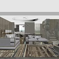 Modern Luxury Open Plan Living And Dining Room Interior Design With Elegant Comfortable Furnishings