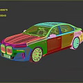 Black And Yellow Modern Sedan With Shiny Body And Black Wheels Design