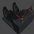 Racing simulation game machine 3d model