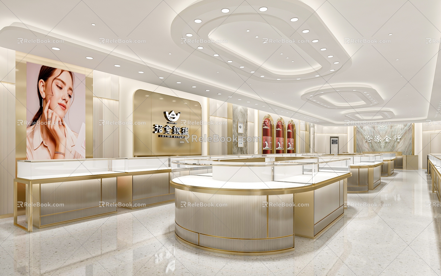 Modern Jewelry Store 3d model