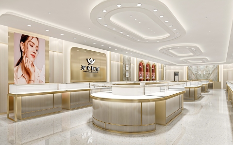 Modern Jewelry Store 3d model