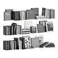 Stylish Stacked Books And Magazines With Modern Covers And Arrangement