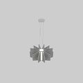 Modern Metallic Geometric Chandelier With Multi Panel Design For Interior Decor 3d model