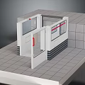 White Clean Room Enclosure With Glass Windows Doors And Tile Floor Structure