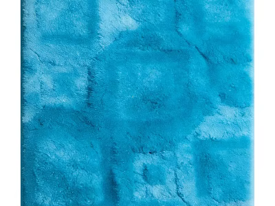 Blue Square Carpet With Textured Geometric Pattern For Living Room Decor 3d model