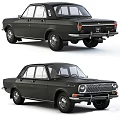 Black Vintage Classic Sedan With Retro Design Chrome Accents And Classic Grille