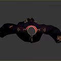 Purple Formal Uniform With Red Collar Gold Buttons And Decorative Sleeve Emblems