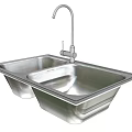 Stainless Steel Double Bowl Kitchen Sink With Modern Faucet For Home Kitchen Use