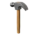 Durable Hardware Tool Hammer with Metal Head and Wooden Handle for DIY Projects