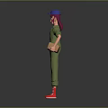 Worker European worker mechanic builder repairman miner digger figure 3d model