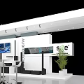 Modern Exhibition Booth Design For s|e Audio Technik With Display Areas And Tables