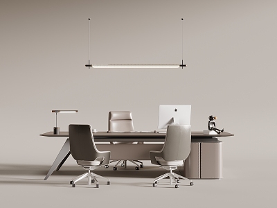 Office desk and chair chandelier 3d model