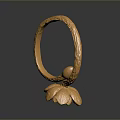Elegant Golden Ring With Unique Flower Shaped Design For Daily Use 3d model