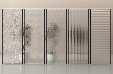 Modern glass partition screen Changhong glass partition 3d model