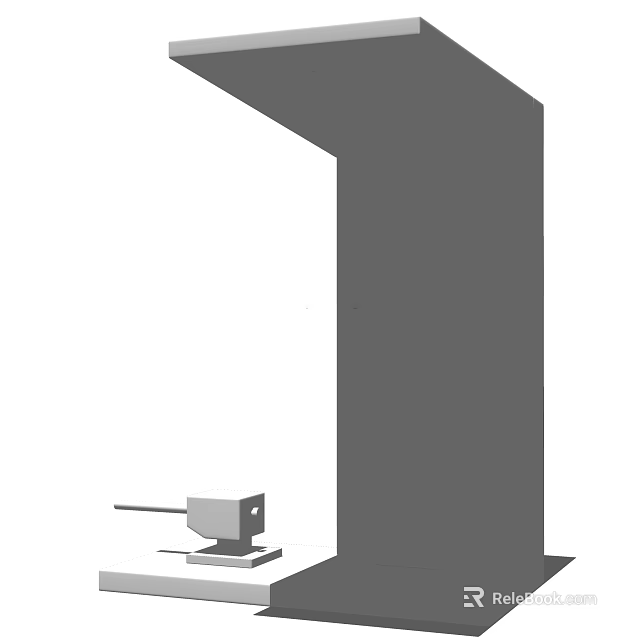 Modern Sleek Stainless Steel Faucet With Single Handle And Streamlined Spout Design 3d model 