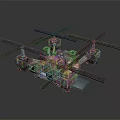 Multi Rotor Heavy Lift Aircraft Structure With Cargo Modules And Industrial Design