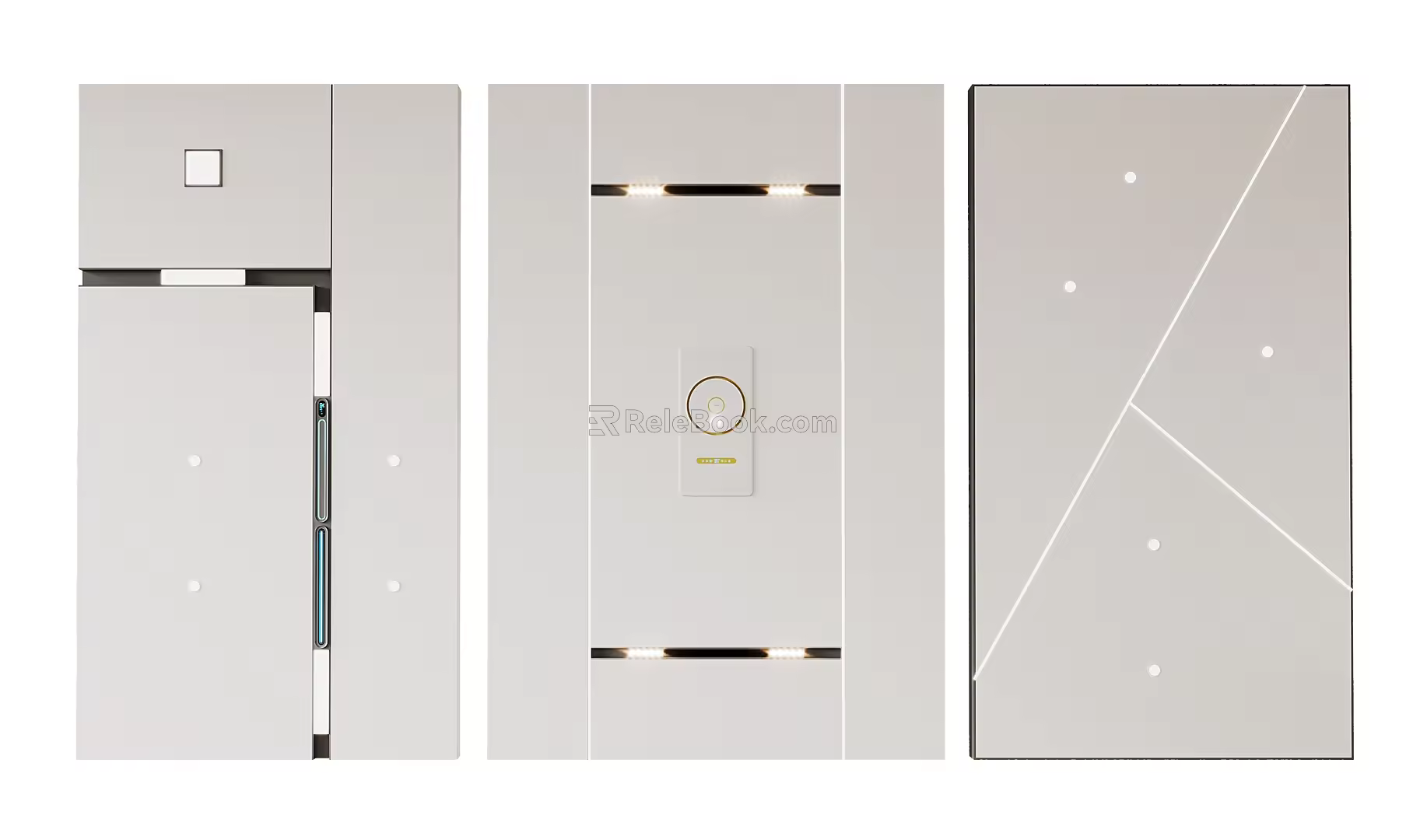Modern Ceiling Honeycomb Large Panel Ceiling Linear Yuba Row Fan Line Light 3d model