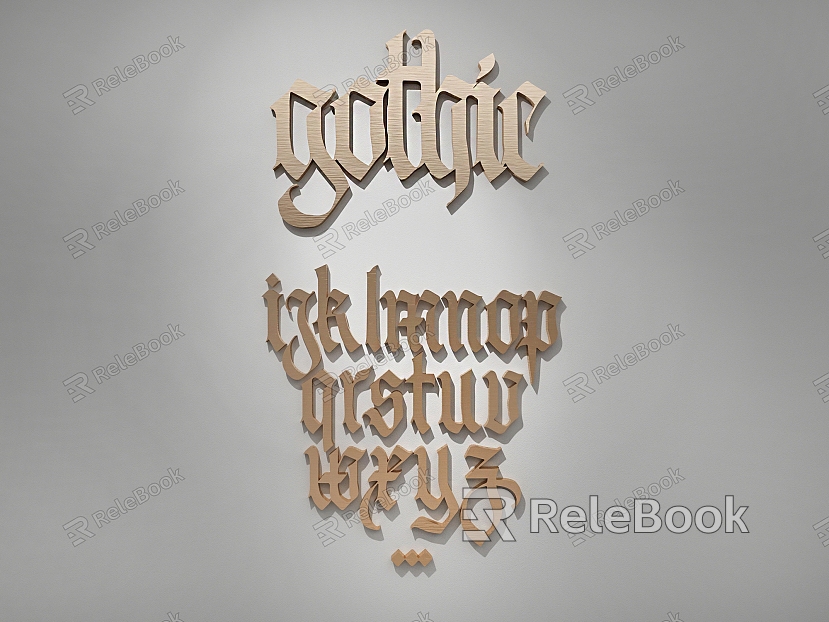 Font metal word art word flower wall word company culture model