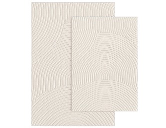 Cream striped carpet 3d model