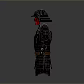 Home Decorative Samurai Armor With Black Red Face Mask Full Body Design For Living Room