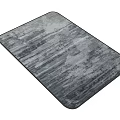 Modern Square Rug With Gray Abstract Textured Pattern For Living Room Decor 3d model