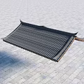 Traditional Architectural Roof Component With Black Tiles Sloped Design And Decorative Eaves
