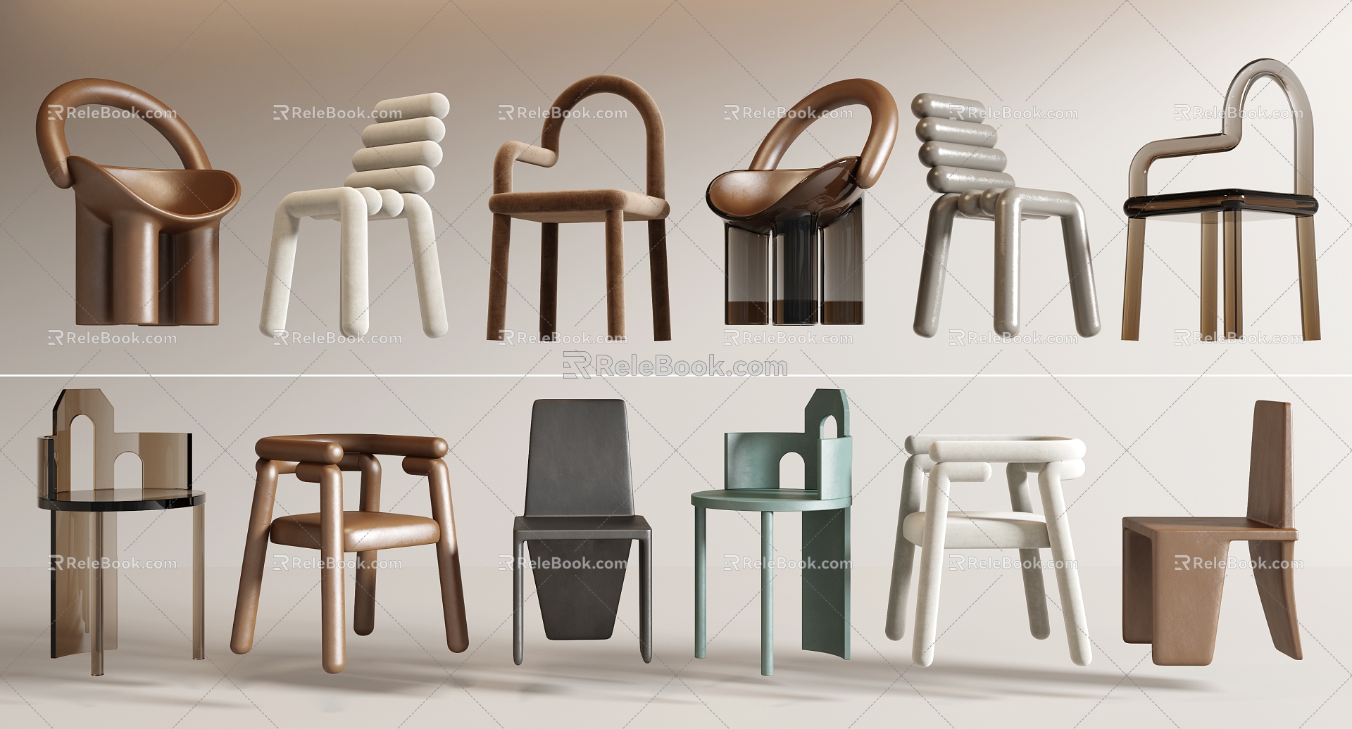 Modern Poliform Lounge Chair 3d model