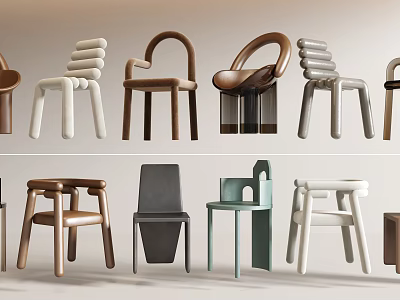 Modern Leisure Chairs With Various Styles And Color Options For Home Decor 3d model