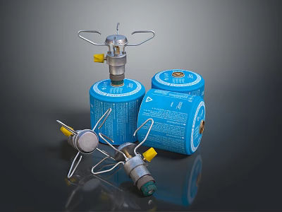 Modern gas tank portable cassette furnace portable liquefied gas furnace camping cassette furnace 3d model