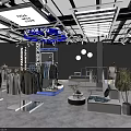 Modern Clothing Store Interior With Displayed Clothes Mannequins Neat Racks And Lighting