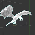 Mythical Reptile Black Dragon With Red Wings Soaring In Dark Sky