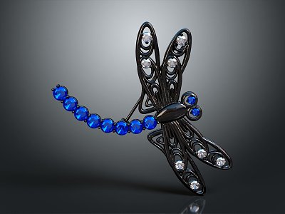 Modern Dragonfly Jewelry Dragonfly Pendant Jewelry 3d model