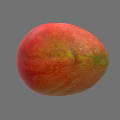 Ripe Fresh Papaya with Red and Yellow Skin and Small Stem as Healthy Tropical Fruit