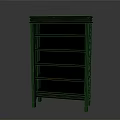 Dark Wooden Bookcase Furniture with Multiple Shelves and Classic Design