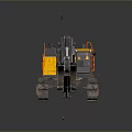 Volvo Functional Excavator Vehicle With Yellow Cab Large Bucket And Heavy Duty Tracks