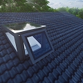 Villa roof skylight 3d model