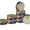 Canned Sprat Food With Fish And Vegetable Ingredients In Metal Tins