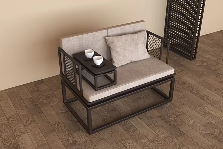 New Song Style Sofa Seat Chinese Style Sofa New Chinese Style Sofa Solid Wood Sofa Solid Wood Furniture 3d model