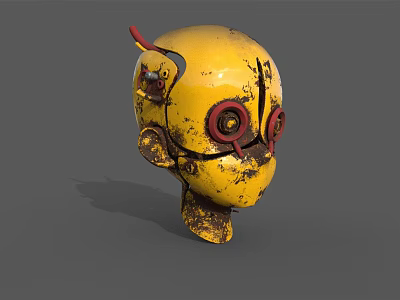 Retro Machine Face 3d model