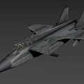 Modern Military Fighter Jet With Gray Aerodynamic Body Sharp Nose And Twin Tail